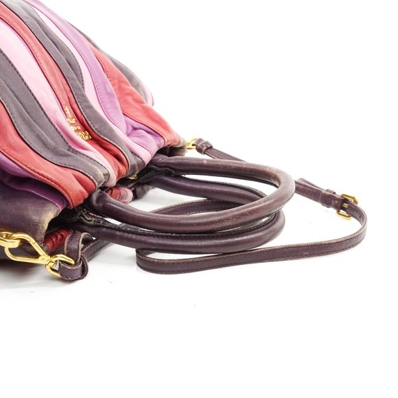 Auth Prada Hand Bag Leather Multi Color - Picture 5 of 15